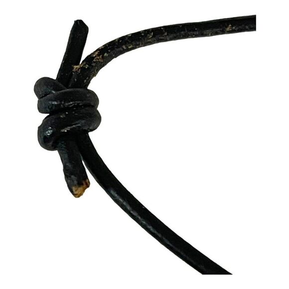 Teardrop Large Pendant Dark Amber Cord Necklace 15 Inches Long 18 Grams Vintage - Picture 3 of 8